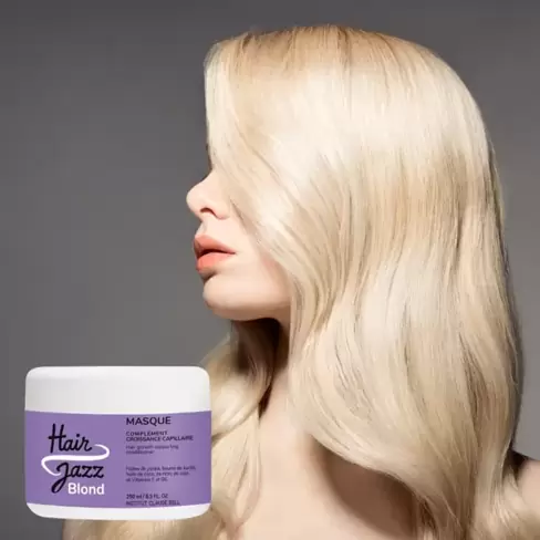 Maska HAIR JAZZ pro blond a šedivé vlasy odstraňující žluté tóny 